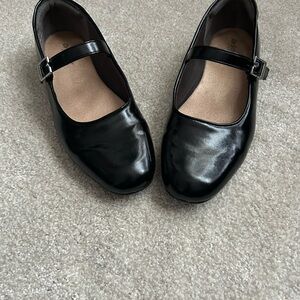 Black Mary Jane Flats